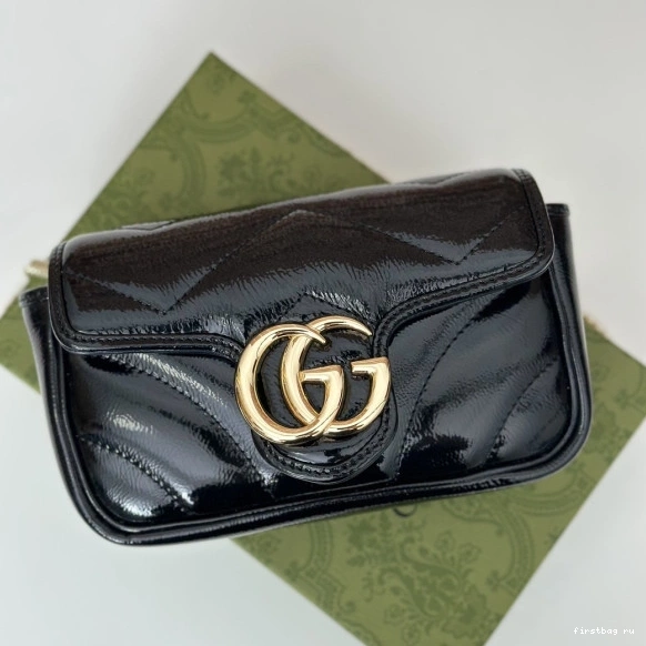 First bag ru Gucci bag-16.5*10*5cm belt Marmont GG 0812